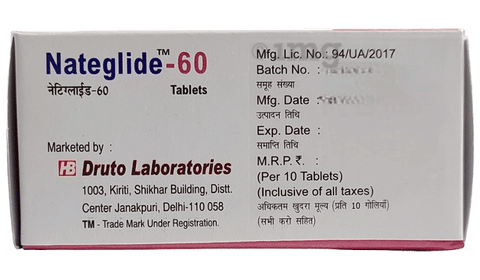 Nateglide 60mg Tablet image Nateglide 60mg Tablet image