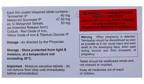 Telmicrine M 50 Tablet ER image Telmicrine M 50 Tablet ER image