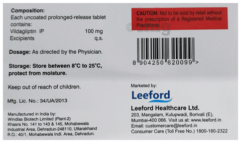 Vidadeb 100mg Tablet SR image