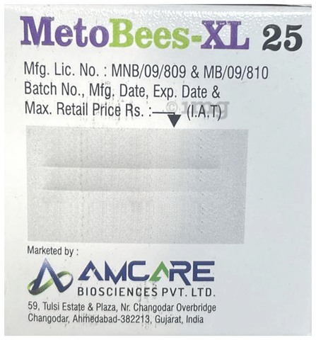 Metobees XL 25 Tablet image Metobees XL 25 Tablet image