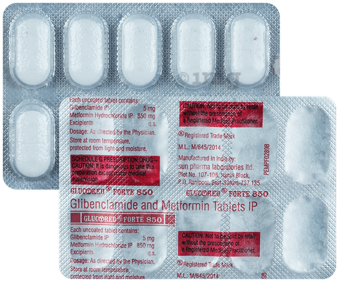 Glucored Forte 850 Tablet