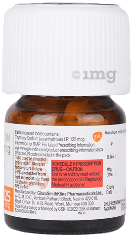 Eltroxin 125mcg Tablet image