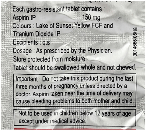 Ecosprin 150 Tablet image