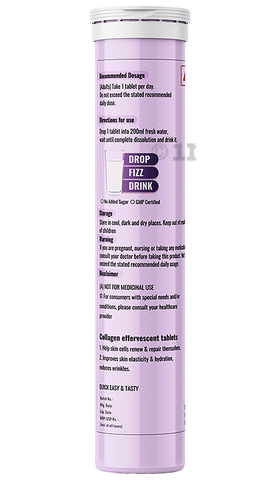 Blubein Glow Up Collagen + Glutathione + Hyaluronic Acid Vitamin C Effervescent Tablets (15 Each) Blueberry