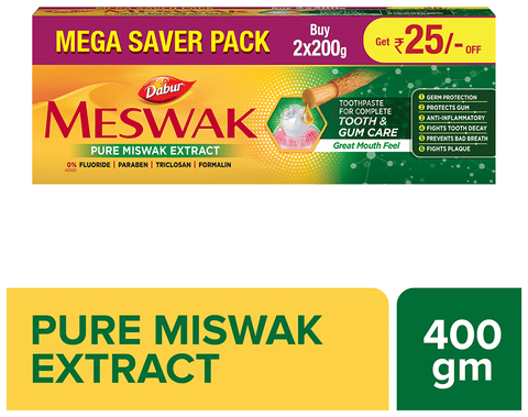 Dabur Meswak Toothpaste Mega Saver Pack (200gm Each) image