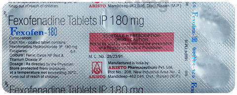 Fexofen 180mg Tablet image