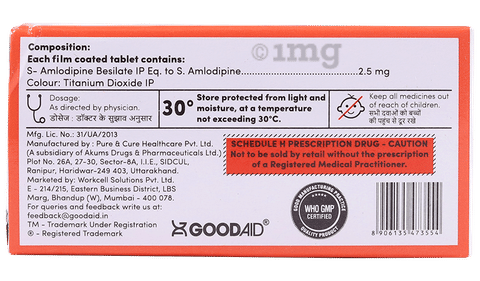 S-Predipine 2.5 Tablet image