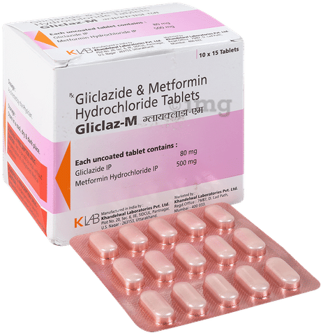 Gliclaz M 80 mg/500 mg Tablet