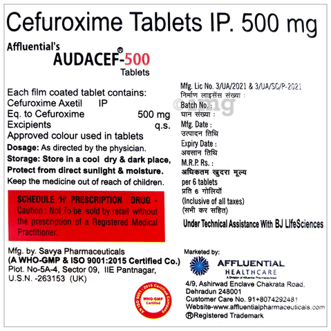Audacef 500 Tablet image