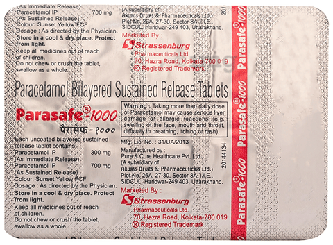 Parasafe 1000 Tablet SR image