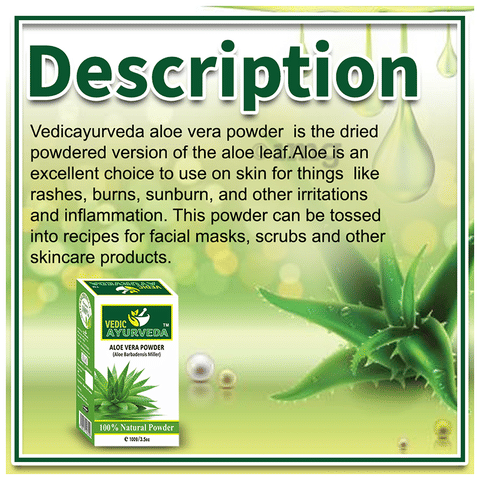 Vedic Ayurveda Aloe Vera Powder: Buy box of 100.0 gm Powder at best price  in India | 1mg