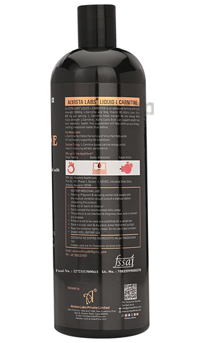 Alvista Labs Triple Strength L-Carnitine Liquid (450ml Each) Sugar Free  Orange: Buy combo pack of 2.0 bottles at best price in India