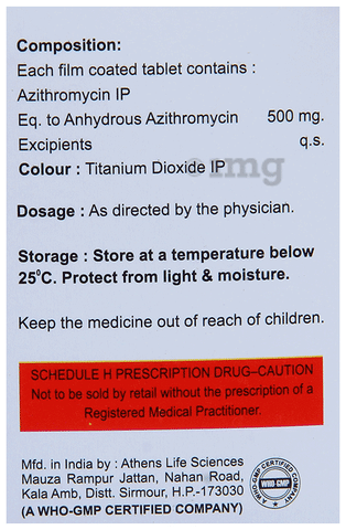 Azithromed 500 Tablet image