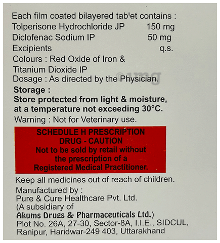 Toltake D 150mg/50mg Tablet image
