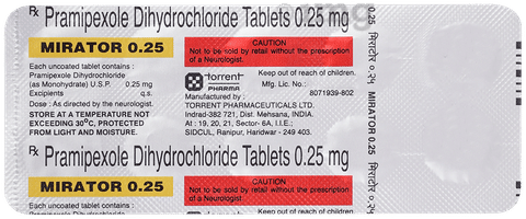 Mirator 0.25 Tablet image