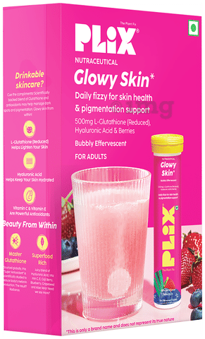 is plix glutathione safe Glowy Skin 500mg Supplement with Hyaluronic Acid, Vitamin C, E & Berries PLIX Glutathione Tablets With Vitamin