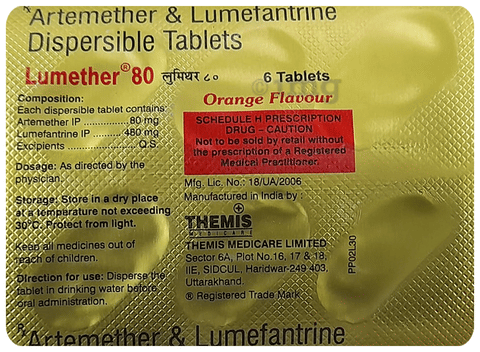 Lumether 80 Tablet Orange image