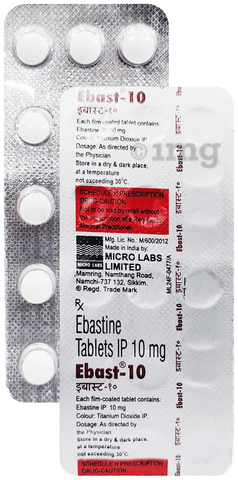 Ebast 10mg Tablet image