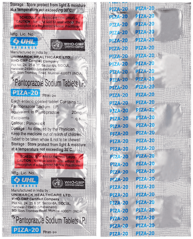 Piza 20mg Tablet image