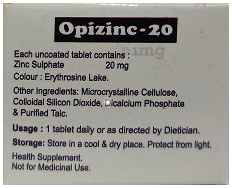 Opizinc 20 Tablet image Opizinc 20 Tablet image