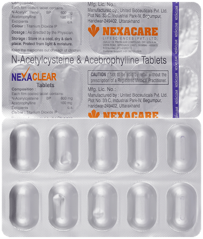 Nexaclear 100mg/600mg Tablet image Nexaclear 100mg/600mg Tablet image