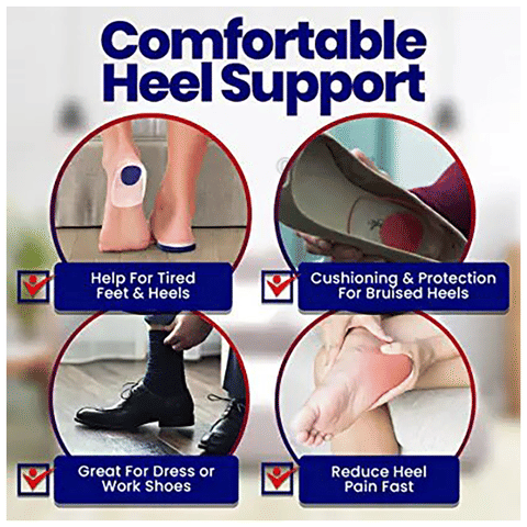 Superfine Comfort Gel Heel Support Cups for Heel Pain, Plantar