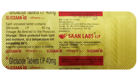 Glicsaan 40mg Tablet image