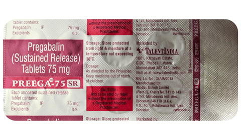 Preega 75 SR Tablet image