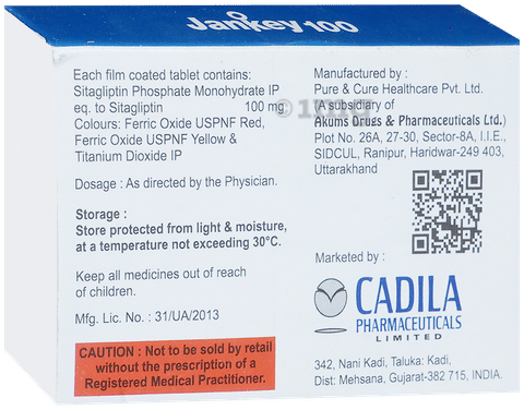 Jankey 100mg Tablet image