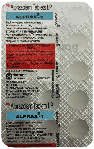 Alprax 1mg Tablet SR image Alprax 1mg Tablet SR image