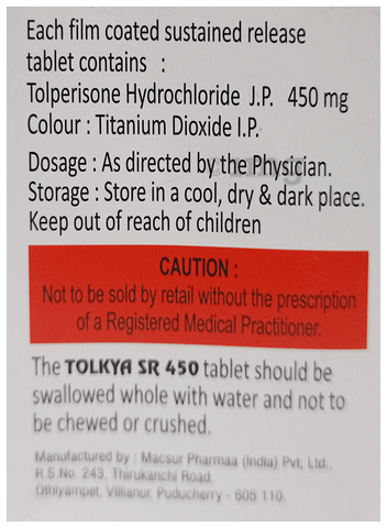 Tolkya SR 450 Tablet image Tolkya SR 450 Tablet image