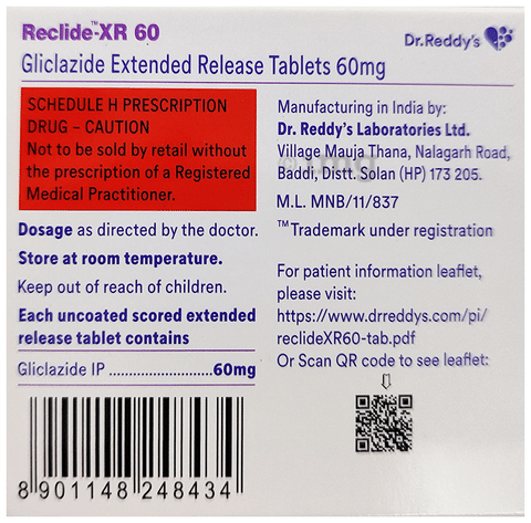 Reclide -XR 60 Tablet image Reclide -XR 60 Tablet image