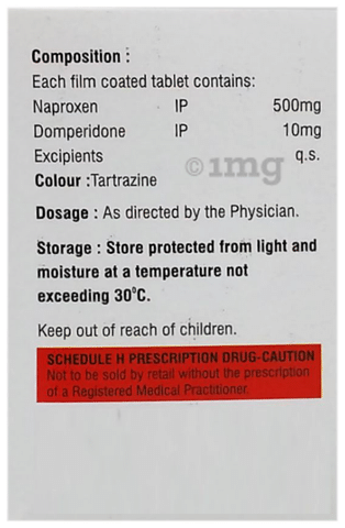 Naprovax D 500mg/10mg Tablet