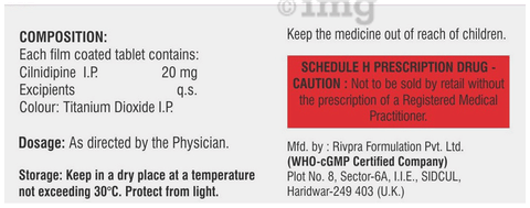Cilnitus 20 Tablet image Cilnitus 20 Tablet image
