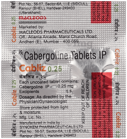 Cabliz 0.25mg Tablet image Cabliz 0.25mg Tablet image