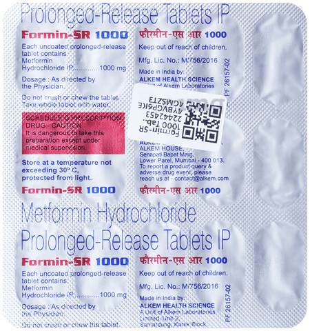 Formin-SR 1000 Tablet image Formin-SR 1000 Tablet image