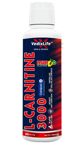 VedixLife L-Carnitine 3000 for Energy, Fat Metabolism & Performance Mango:  Buy bottle of 450.0 ml Liquid at best price in India | 1mg