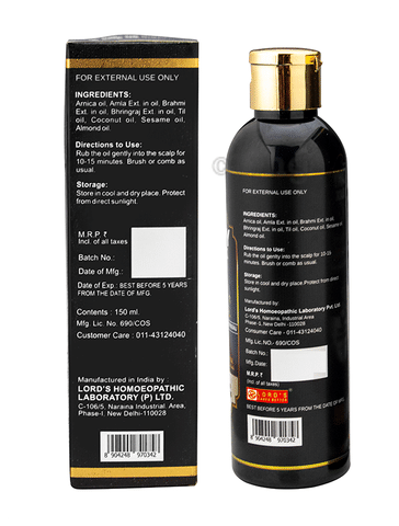 Lord's Camy Black K2 Arnica Hair Oil: Buy bottle of 150 ml Oil at best price  in India | 1mg