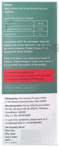 Wiser Build Minoxidil Topical Solution(60ml Each)