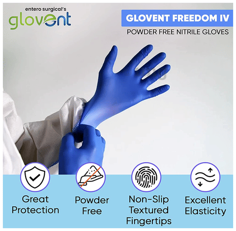 Glovent Nitrile Examination Gloves Powder Free Large: Buy box of