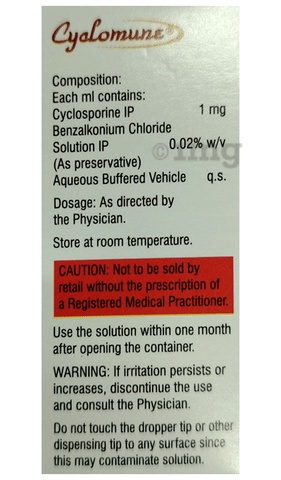 Cyclomune 0.1% Eye Drop image Cyclomune 0.1% Eye Drop image