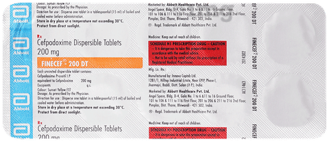 Finecef 200mg Tablet DT image