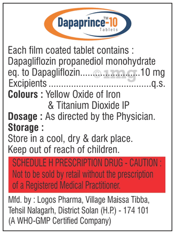 Dapaprince 10 Tablet image Dapaprince 10 Tablet image