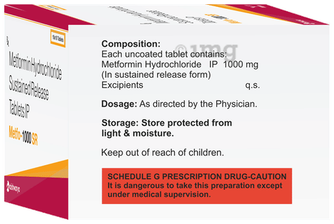 Metfo 1000 SR Tablet image