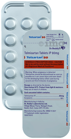 Telsartan 80 Tablet image Telsartan 80 Tablet image