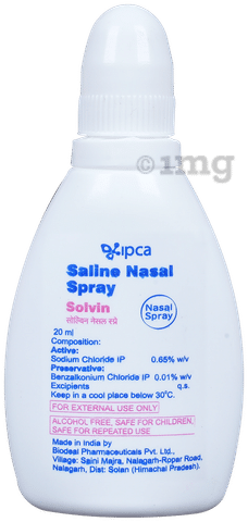 Solvin Nasal Spray Buy packet of 20.0 ml Nasal Spray at best