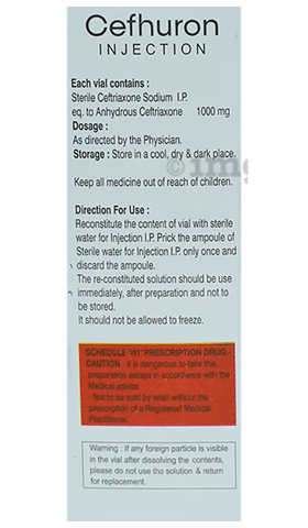 Cefhuron 1gm Injection image