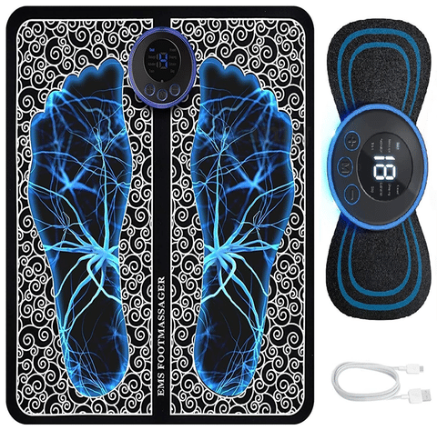 Ems Foot Massager Electric Mat & Mini Body Massager Combo