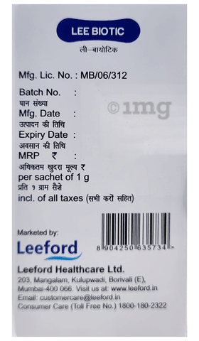 Lee Biotic Sachet image