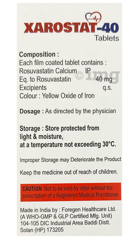 Xarostat 40 Tablet image